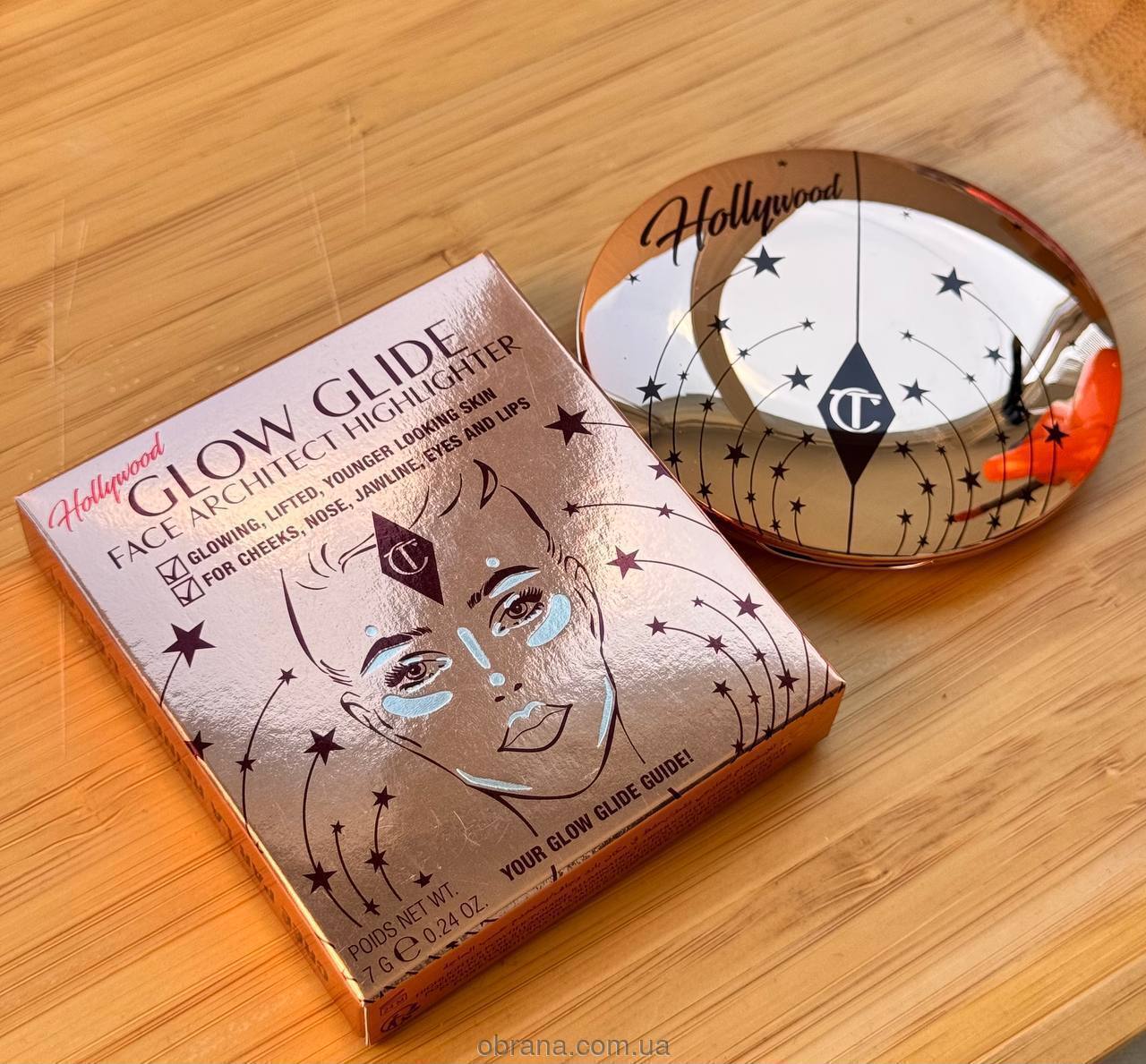 Charlotte Tilbury Hollywood Glow Glide Face Architect Highlighter Пудровий хайлайтер